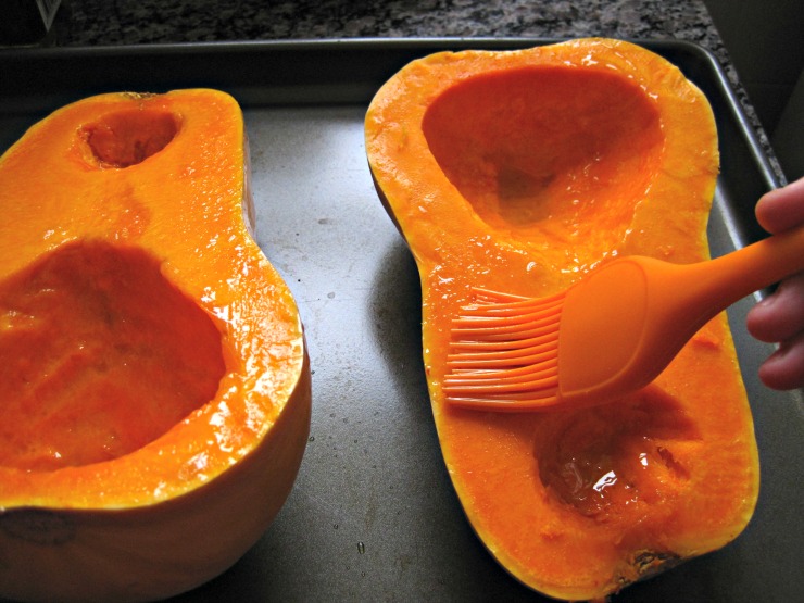 brush squash with olive oil roasting butternut squash brush with oil