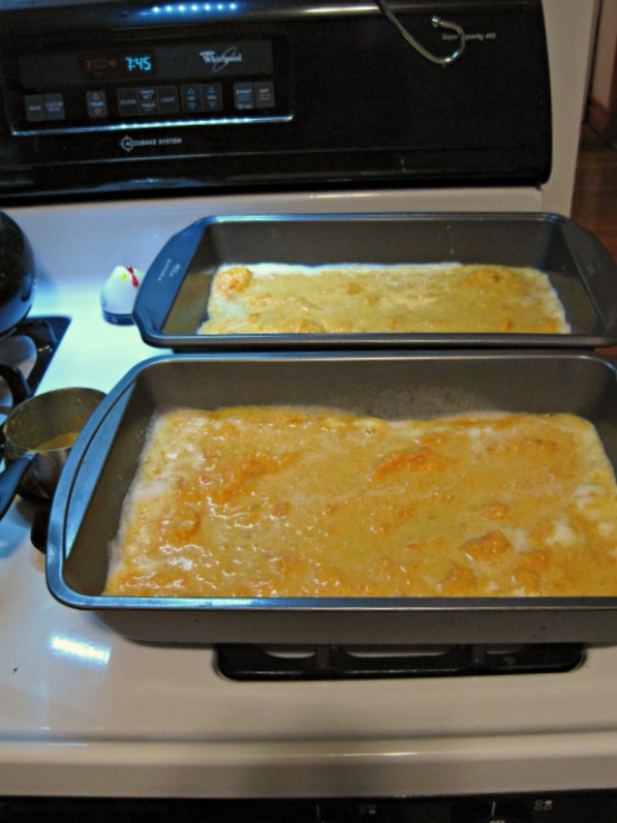 butternut squash lasagna pour squash mix into pan pan with butternut squash recipe entree main dish