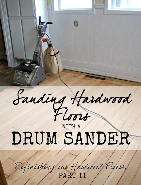 Sanding Hardwood Floors with a Drum Sander | The Speckled Goat