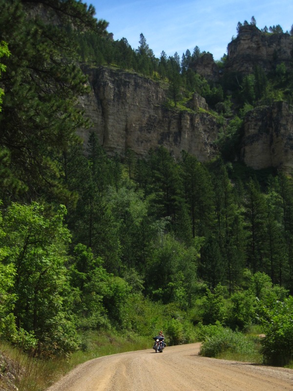 road to roughlock falls south dakota black hills motorcycle canyon spearfish canyon biker