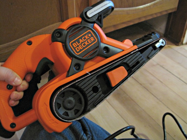 Black and Decker Low Profile DS321 Belt Sander - Great for getting under those tight spots | Refinishing our Hardwood Floors DS321 Black and Decker Sander Belt Sander